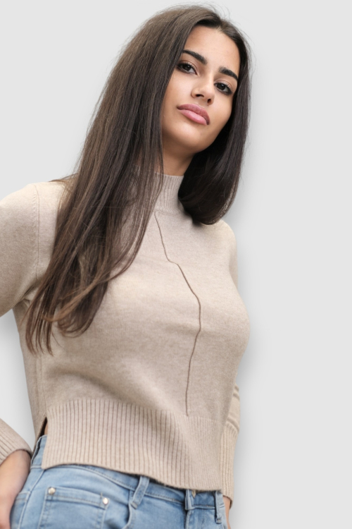 Ženski bež lagani džemper Madeline