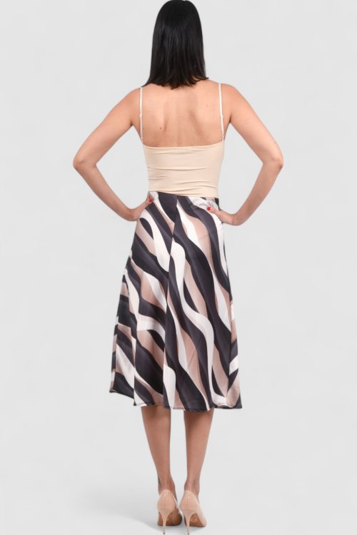 Ženska smeđa midi suknja Amayena