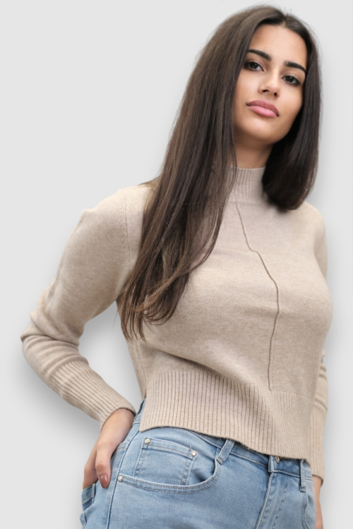 Ženski bež lagani džemper Madeline