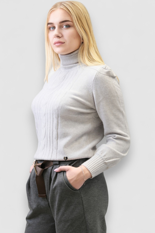 Ženski sivi topliji džemper Maelle