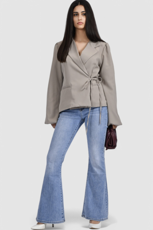 Ženski sivi elegantni sako Charlotte