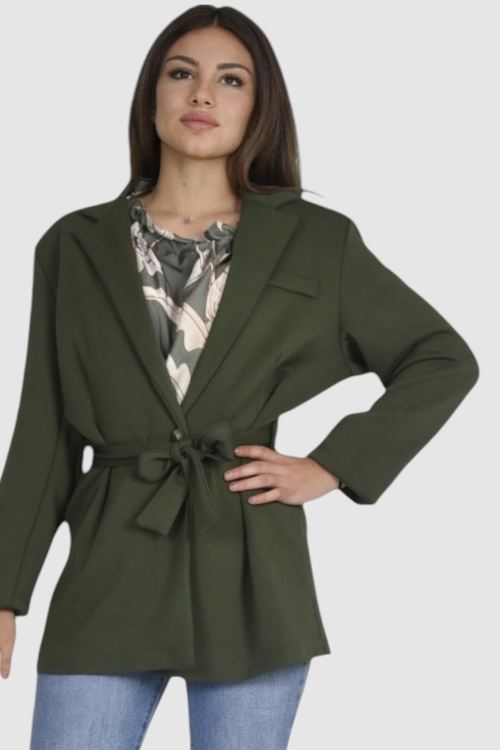 Ženski zeleni dugi sako Fay