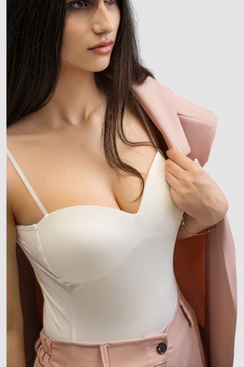 Ženski bijeli elegantni bodi Camille