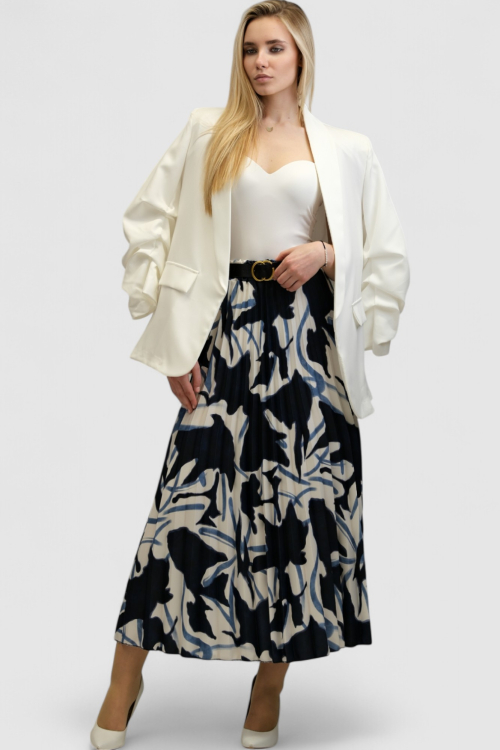 Ženska plava plisirana suknja Carine