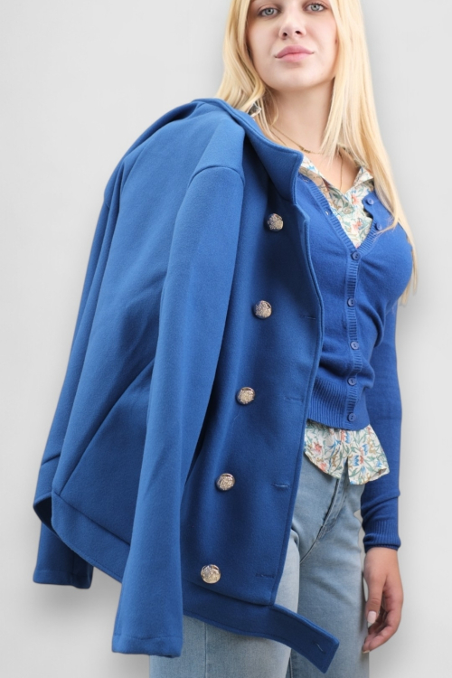 Ženski džemper  na kopčanje Oceana Blue