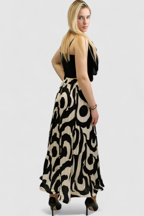 Ženska crna plisirana suknja Eli