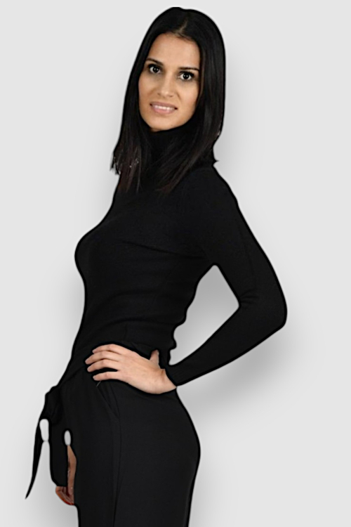 Ženski crni lagani džemper Zoey