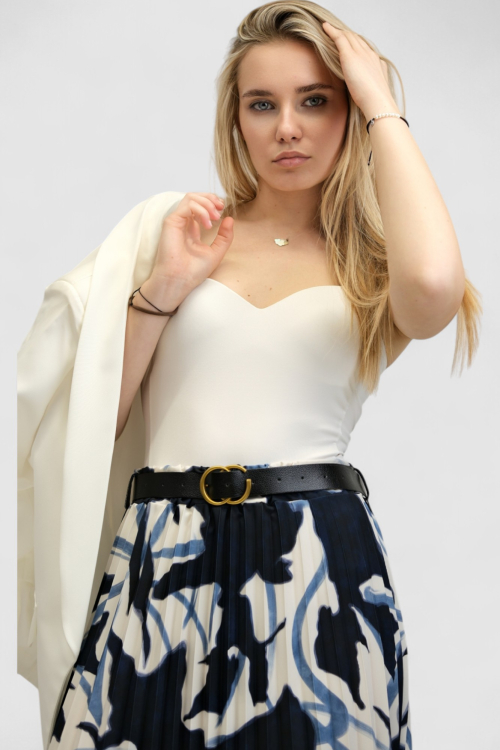 Ženska plava plisirana suknja Carine