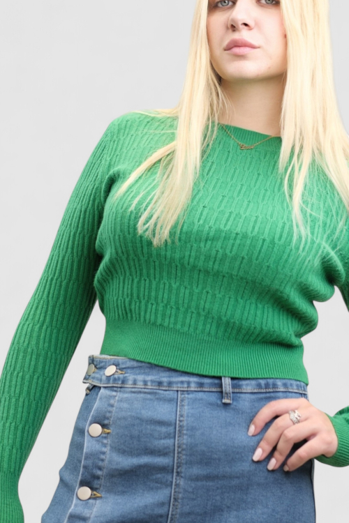 Ženski zeleni lagani džemper sa uzorkom Stella