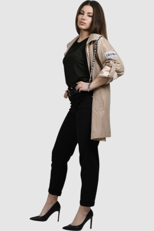 Ženska bež kratka jakna Amar