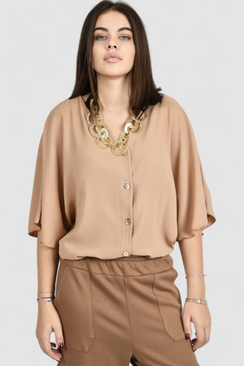 Ženska camel elegantna košulja Ivelisse