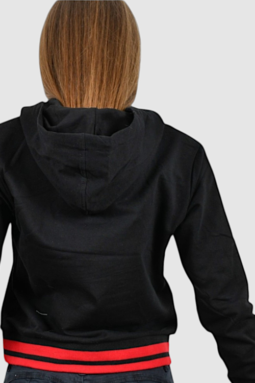 Ženska crna hoodica sa kapuljačom Mela