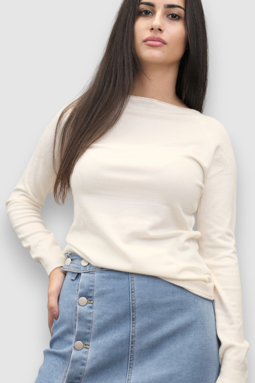 Ženski bijeli lagani džemper Hannah