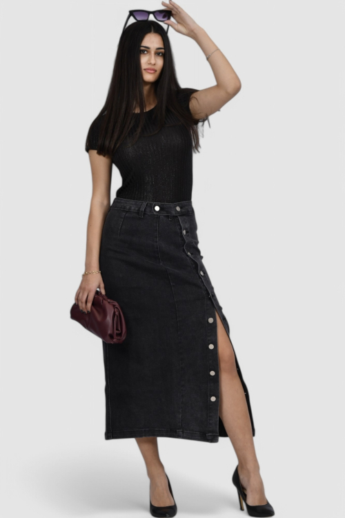 Ženska crna majica kratki rukav Gia