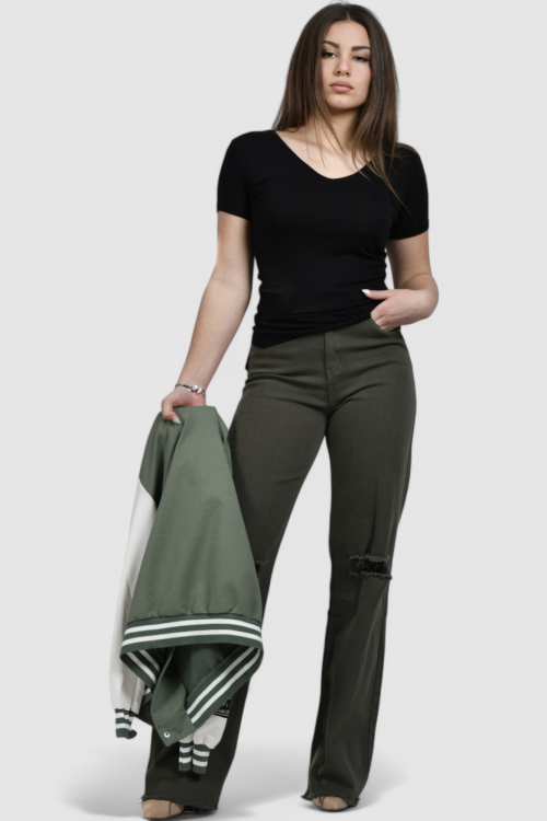 Ženske zelene traperice Estelle