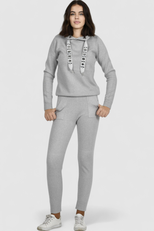 Ženska siva trenirka komplet Leila