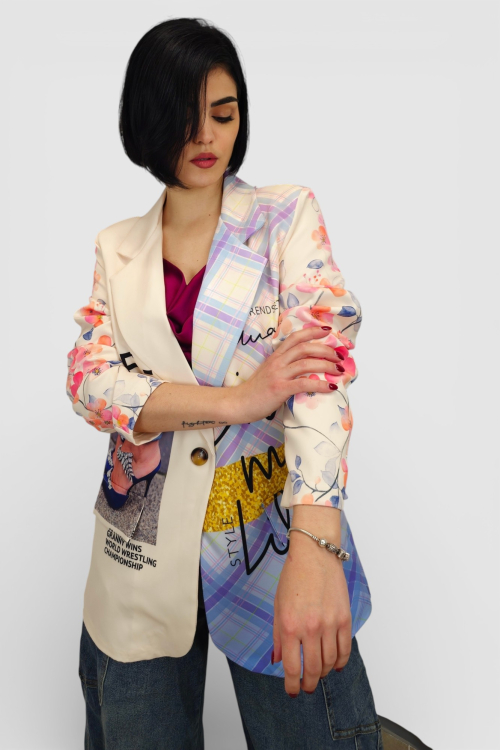 Moderni sako sa printom Ines