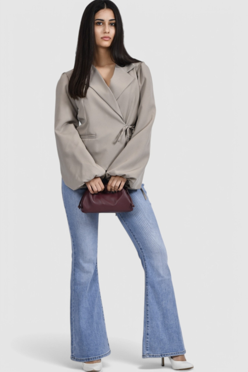 Ženski sivi elegantni sako Charlotte