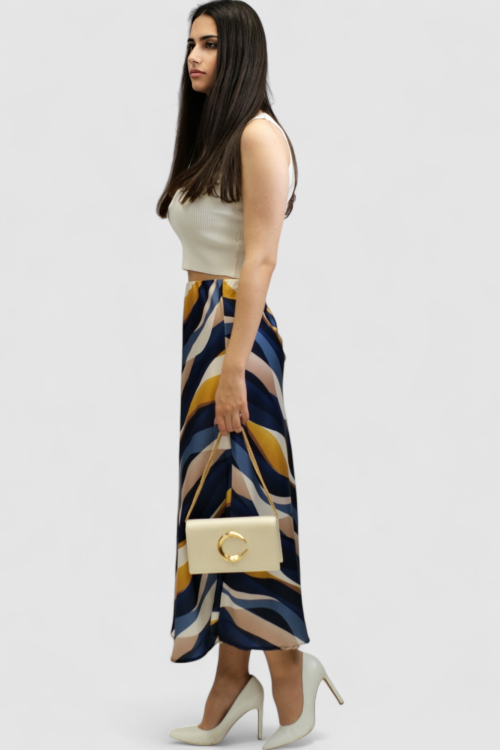 Ženska plava midi suknja Amayena