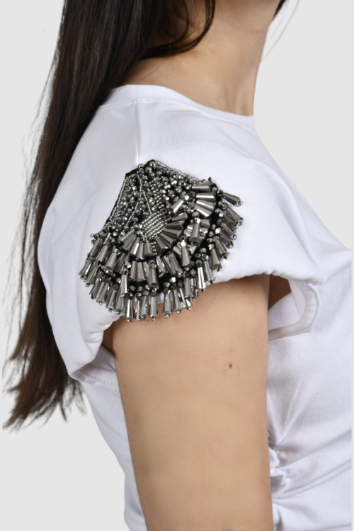 Ženska bijela majica kratki rukav Noemi