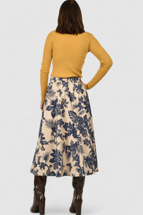 Ženska plava midi suknja Daniela