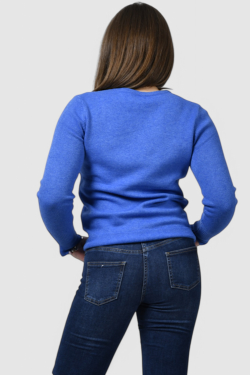 Ženski plavi lagani džemper Giavanna