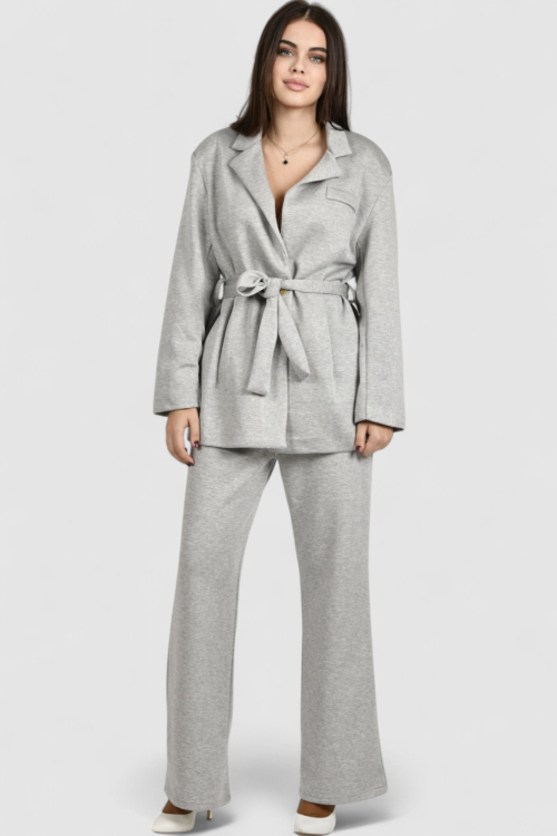 Ženske sive modne hlače Fionn