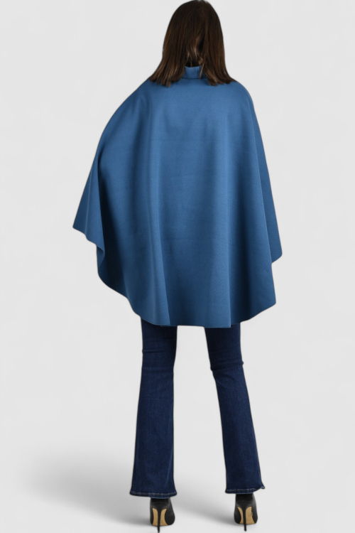 Ženski plavi poncho Bess