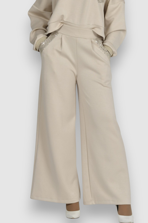 Ženski bež modni donji dio  trenirke Iliana