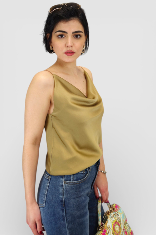 Ženski zlatni elegantni top Scarlet