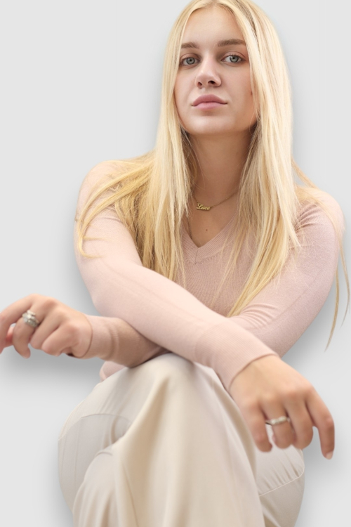 Ženski lagani roza džemper Cassandra