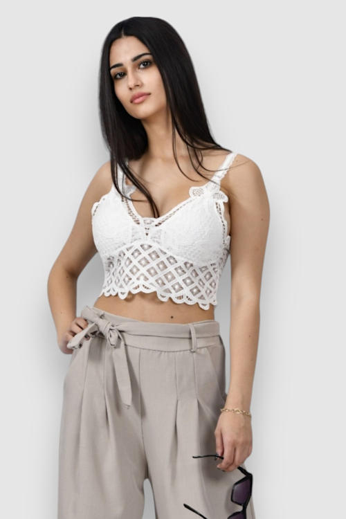 Ženski bijeli party top Giselle