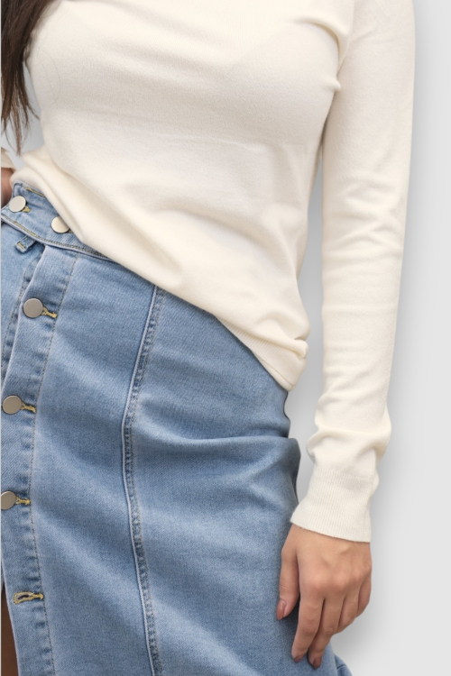 Ženski bijeli lagani džemper Hannah