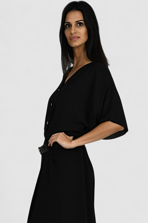 Ženska crna elegantna košulja Ivelisse