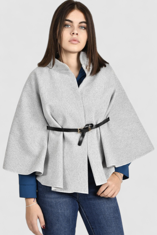 Ženski sivi poncho Francesca