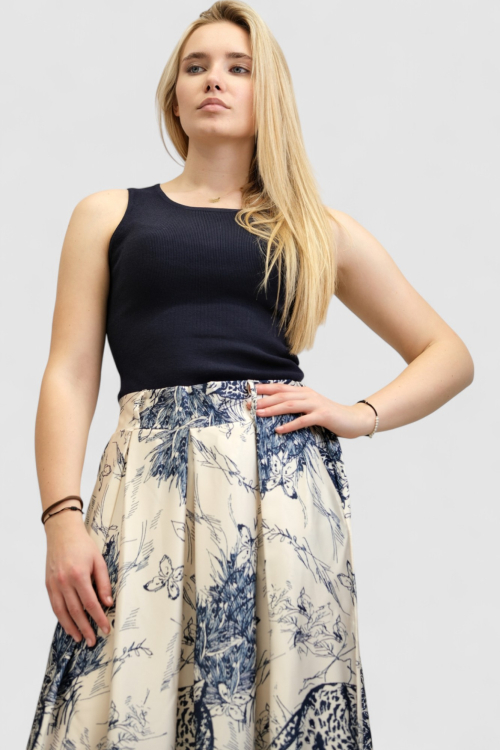 Ženska bež maxi suknja Natali