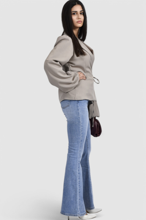 Ženski sivi elegantni sako Charlotte