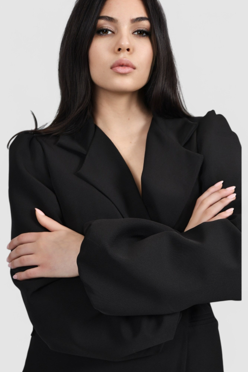 Ženski crni elegantni sako Charlotte