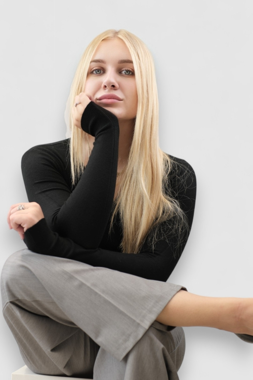 Ženski lagani crni džemper Cassandra