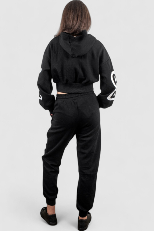 Ženska crna trenirka komplet Zuri