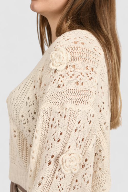 Ženski bijeli lagani džemper Iris