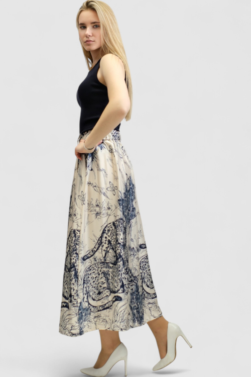 Ženska bež maxi suknja Natali