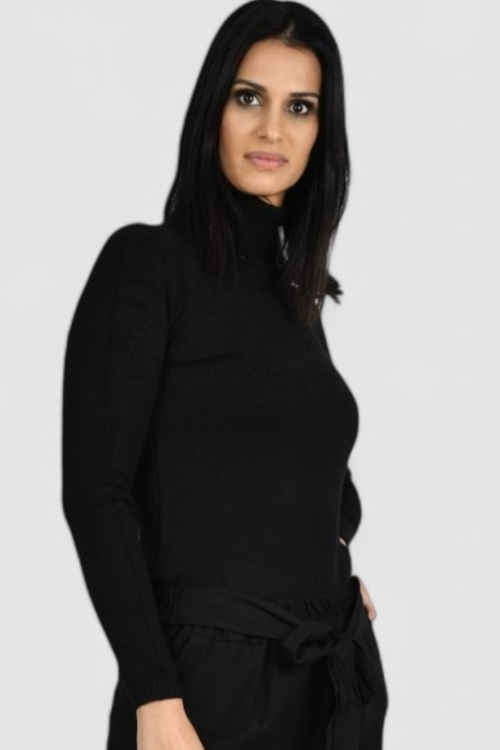 Ženski crni lagani džemper Zoey