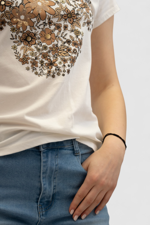 Ženska bijela majica kratki rukav Ramona