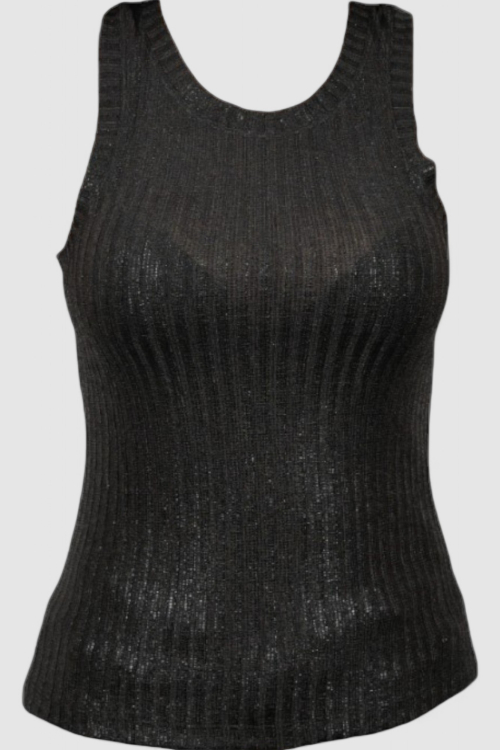 Ženska crna majica bez rukava Selena