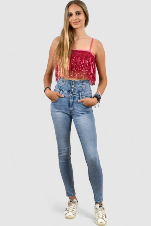 Ženski rozi party top Eve