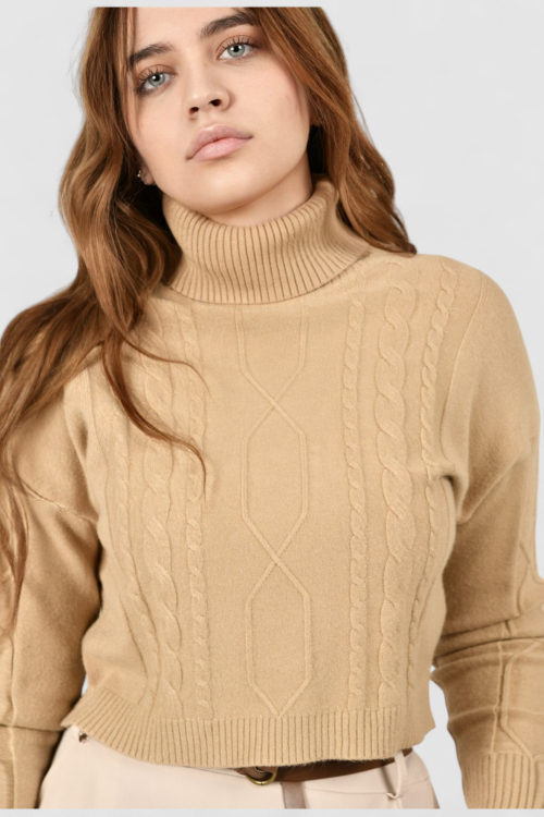 Ženski smeđi lagani džemper Violet