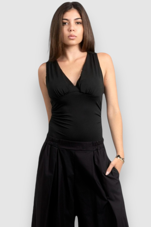 Ženski crni elegantni bodi Vanessa