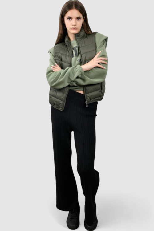 Ženski zeleni kratki prsluk Felicity