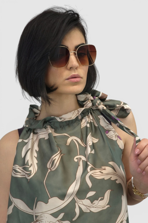 Ženska zelena elegantna bluza Camellia